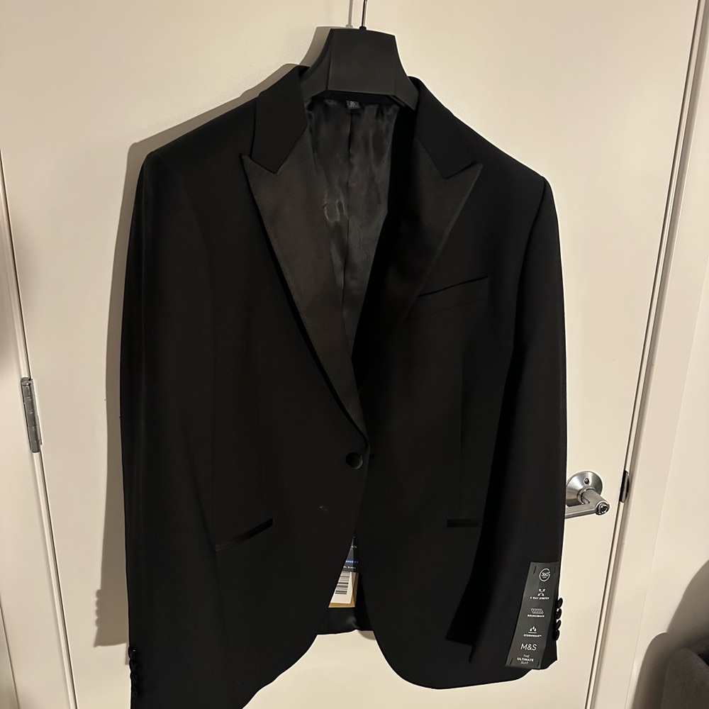 Classic Black Men's Blazer Tuxedo Dinner Jacket